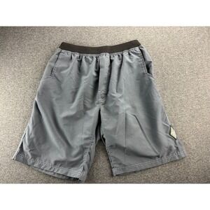 Prana Men's Gray Elastic Waist Hiking Shorts Tag Size XL Best for Size Large